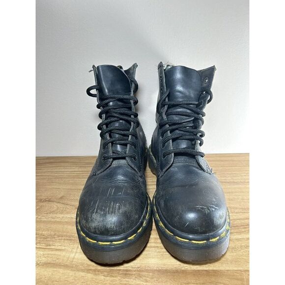 Dr. Martens Boots Smooth Black Leather - Air Cushion Soles (Children’s 7) - - Picture 2 of 5